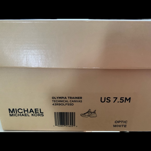 Michael Kors Olympia Canvas And Leather Trainer - Picture 4 of 4